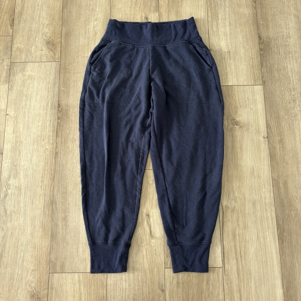Athleta Womens Small Navy Jogger Sweatpants Lounge Athletic Pants
